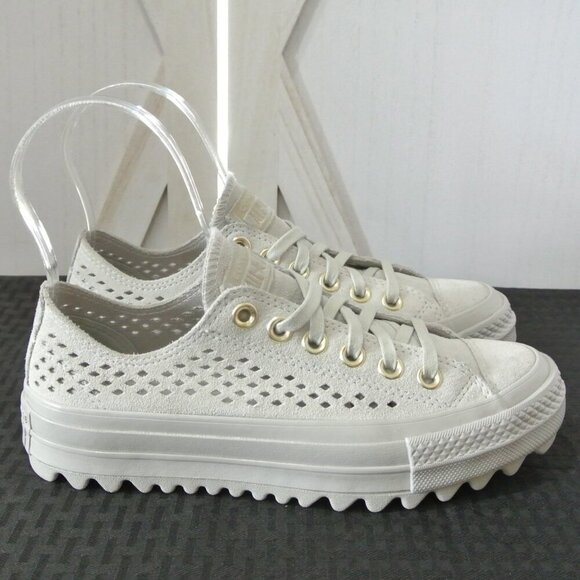 Converse Chuck Taylor® All Star® Lift Ripple Perforated Ox Sneakers - Picture 2 of 14